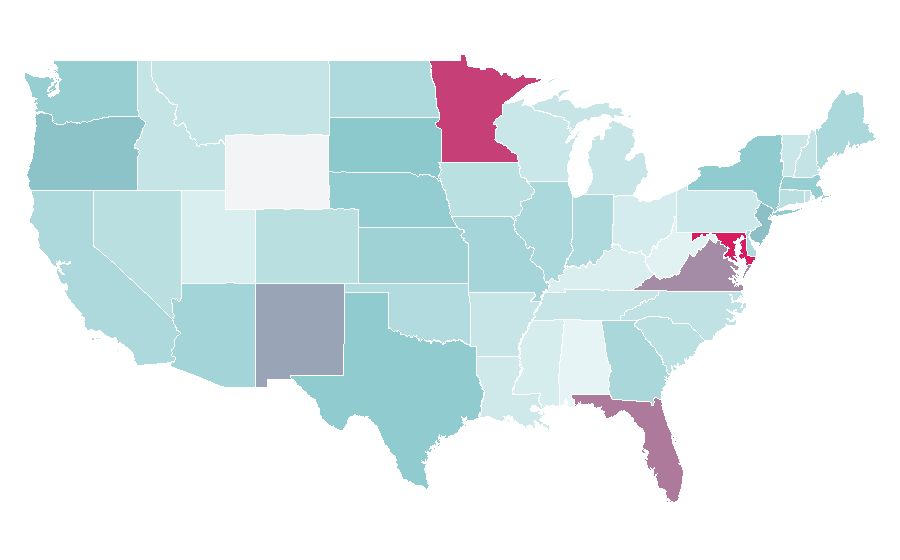 Affinity by region — United States Department of Homeland Security, United States