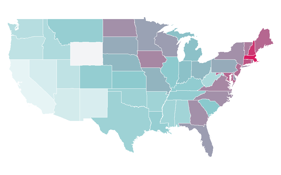 Affinity by region — United States Virgin Islands, United States