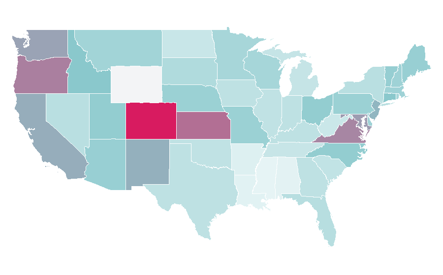 Affinity by region — United States women's national soccer team, United States