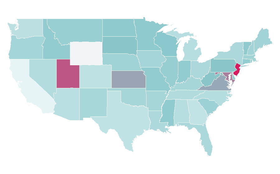 Affinity by region — United States Youth Soccer Association, United States