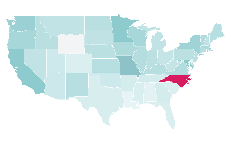 Affinity by region — Universal health care, United States
