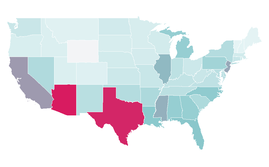Affinity by region — Universal Technical Institute, United States