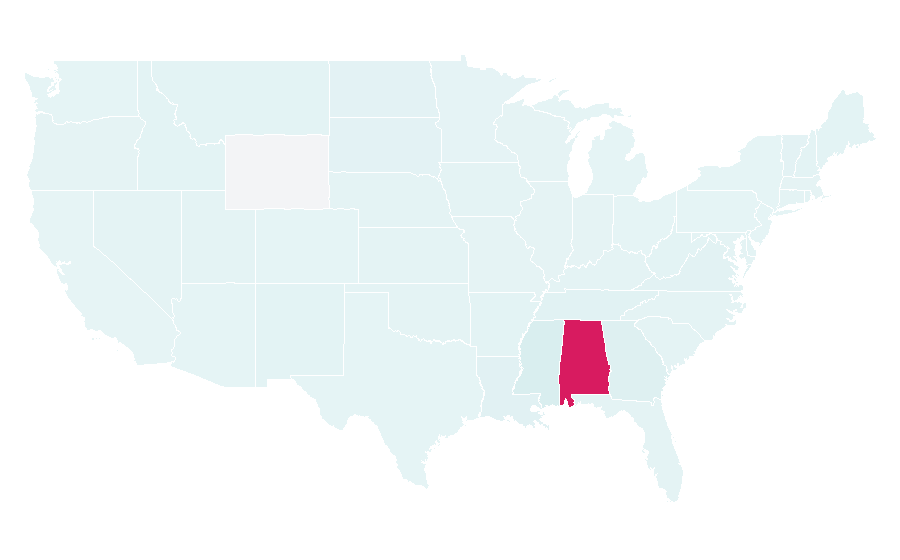 Affinity by region — University of Alabama at Birmingham, United States