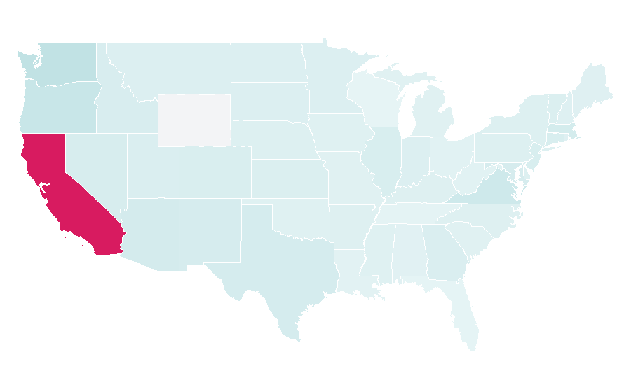Affinity by region — University of California, United States