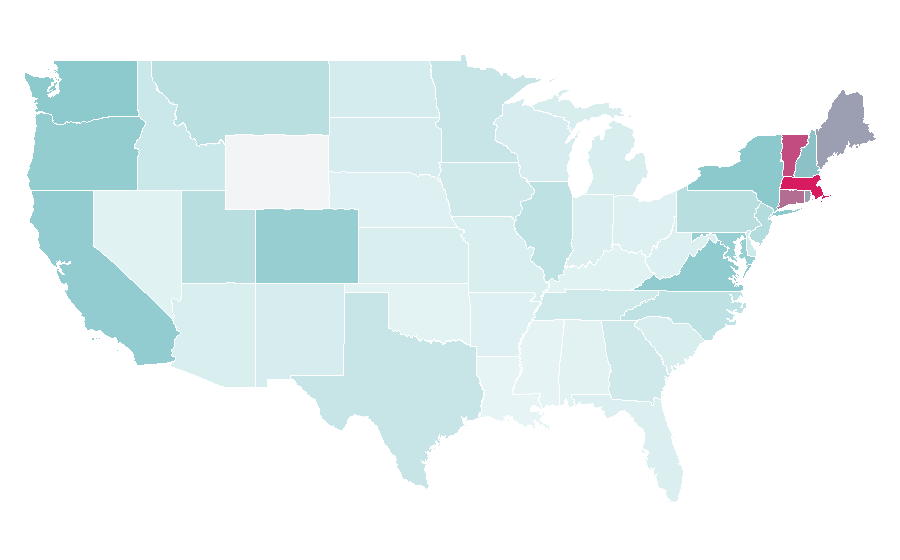 Affinity by region — University of Edinburgh, United States