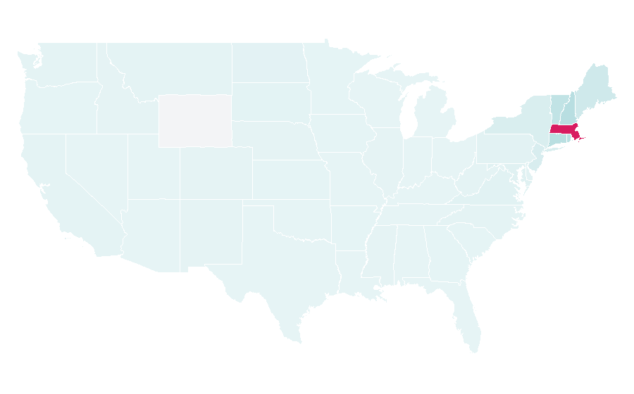 Affinity by region — University of Massachusetts Amherst, United States