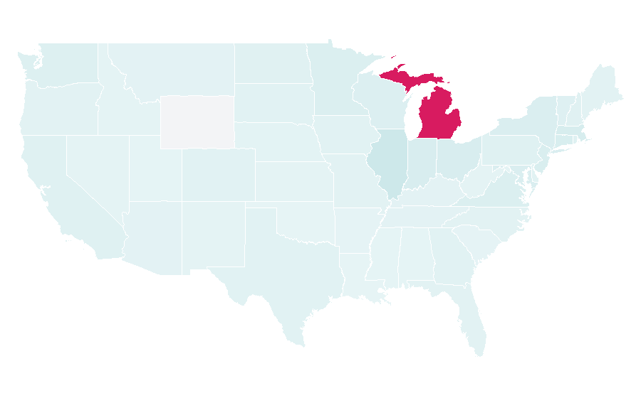Affinity by region — University of Michigan, United States