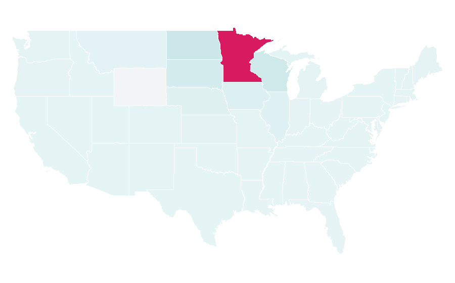 Affinity by region — University of Minnesota, United States