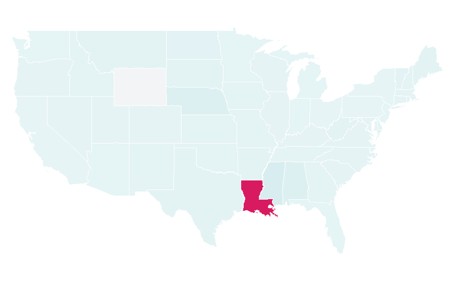 Affinity by region — University of New Orleans, United States