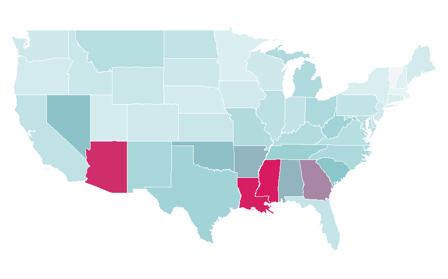 Affinity by region — University of Phoenix, United States