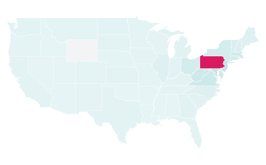 Affinity by region — University of Pittsburgh, United States