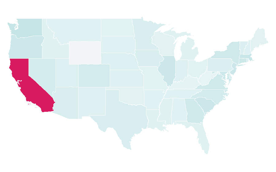 Affinity by region — University of Southern California, United States