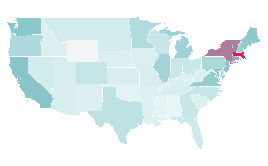 Affinity by region — University of Toronto, United States