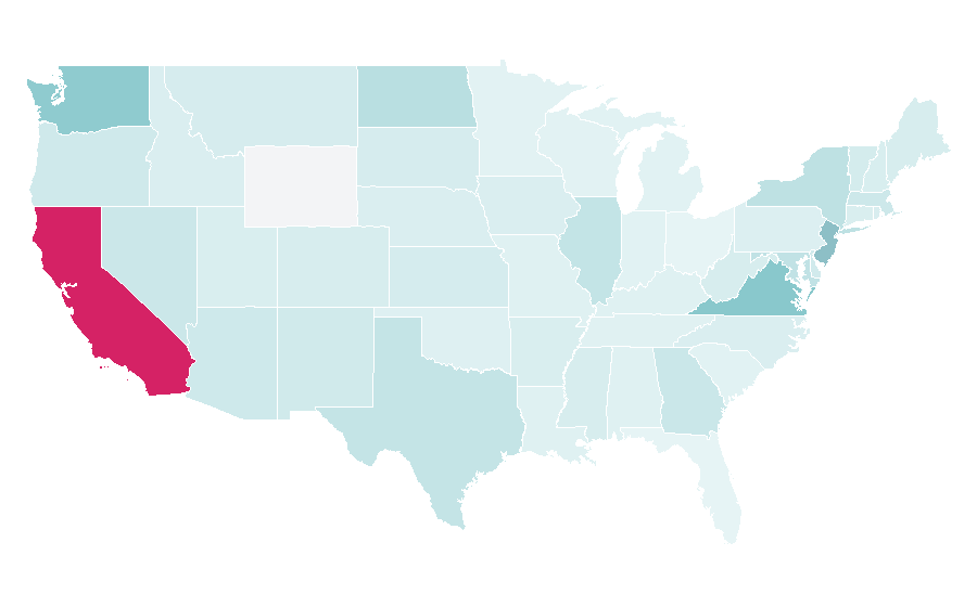 Affinity by region — Univision Deportes Network, United States