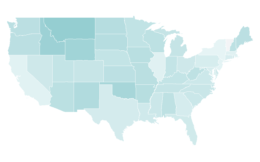 Afinidad por región — Unmanned aerial vehicle, Estados Unidos