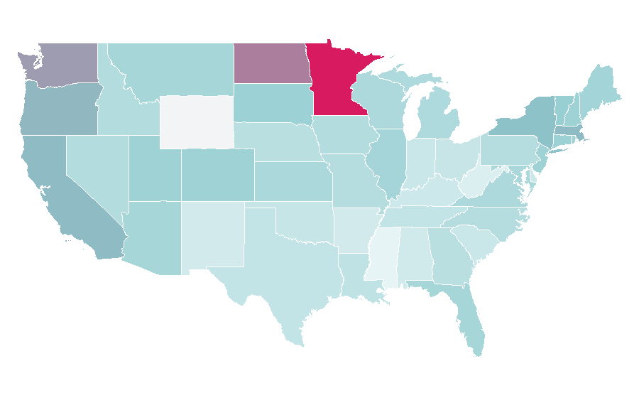 Affinity by region — Unreal (series), United States