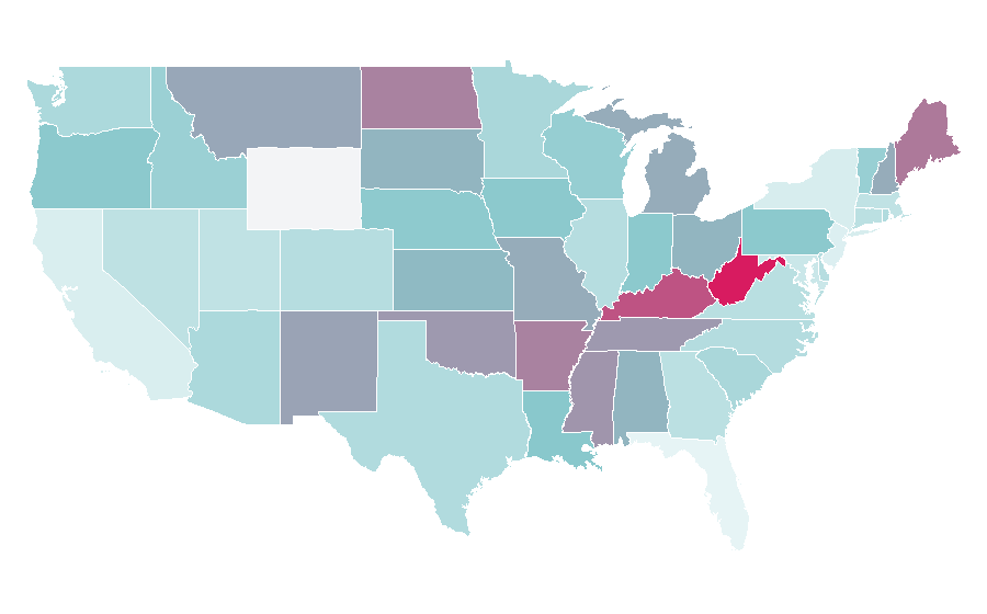 Affinity by region — Unsolved Mysteries, United States