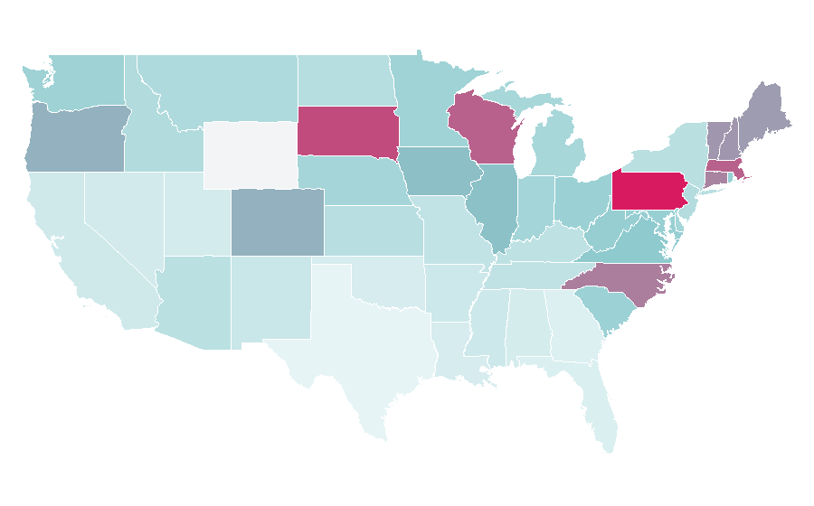 Affinity by region — Untappd, United States