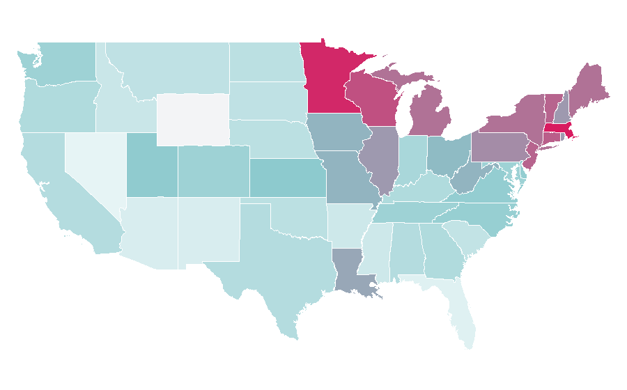 Affinity by region — Updo, United States