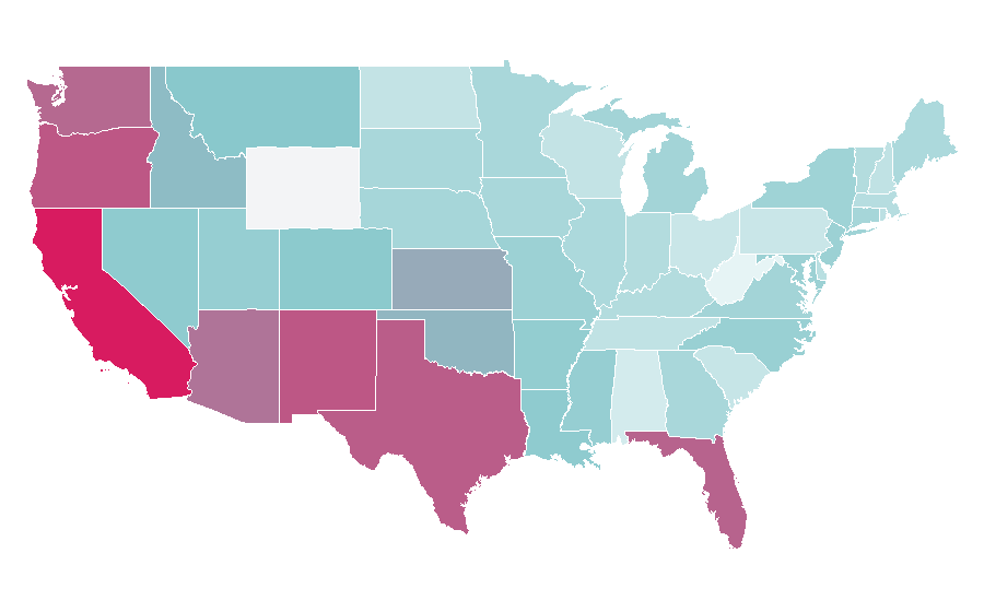 Affinity by region — Upholstery, United States