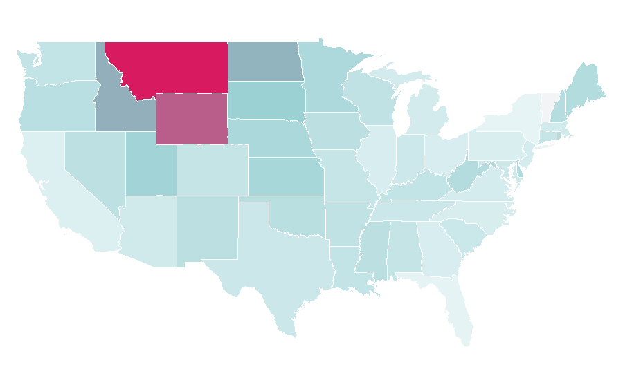 Affinity by region — Upland game bird, United States