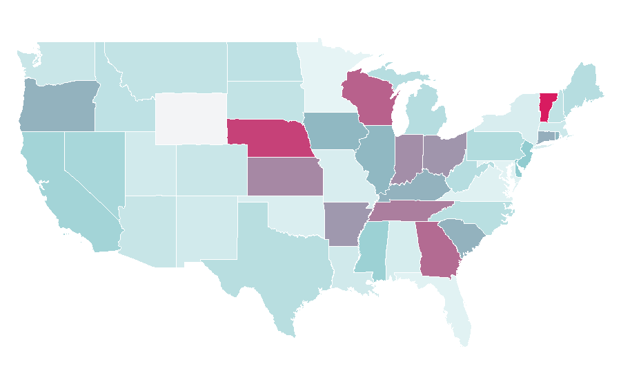 Affinity by region — UPS Freight, United States
