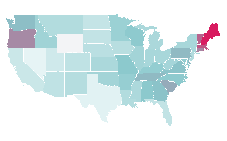Affinity by region — Upstairs, Downstairs (1971 TV series), United States