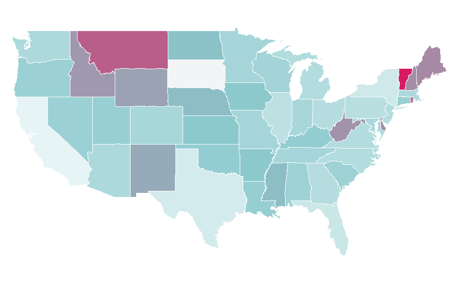 Affinity by region — Urban beekeeping, United States