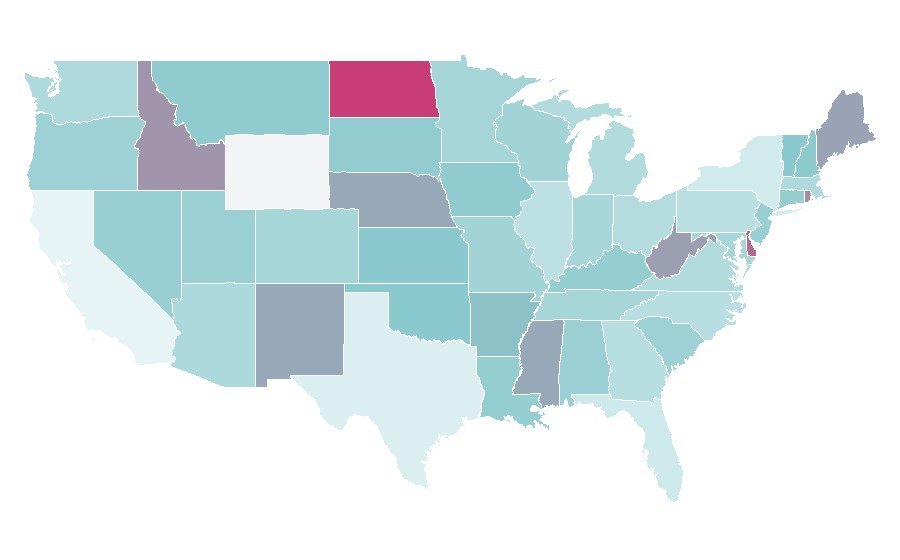 Affinité par région — Urban contemporary, États-Unis