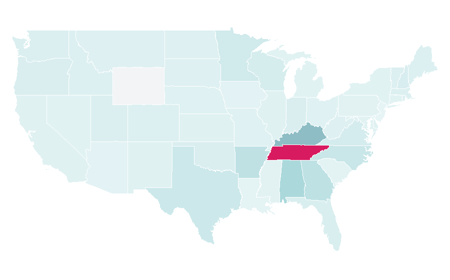 Affinity by region — Urban exploration, United States