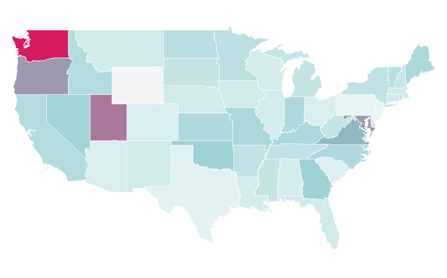 Affinity by region — Urban fantasy, United States