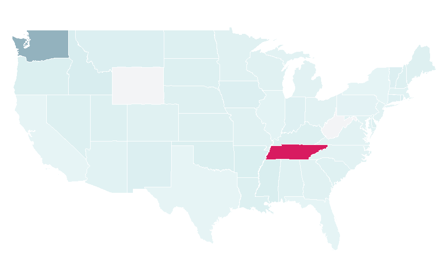 Affinity by region — Urban horticulture, United States