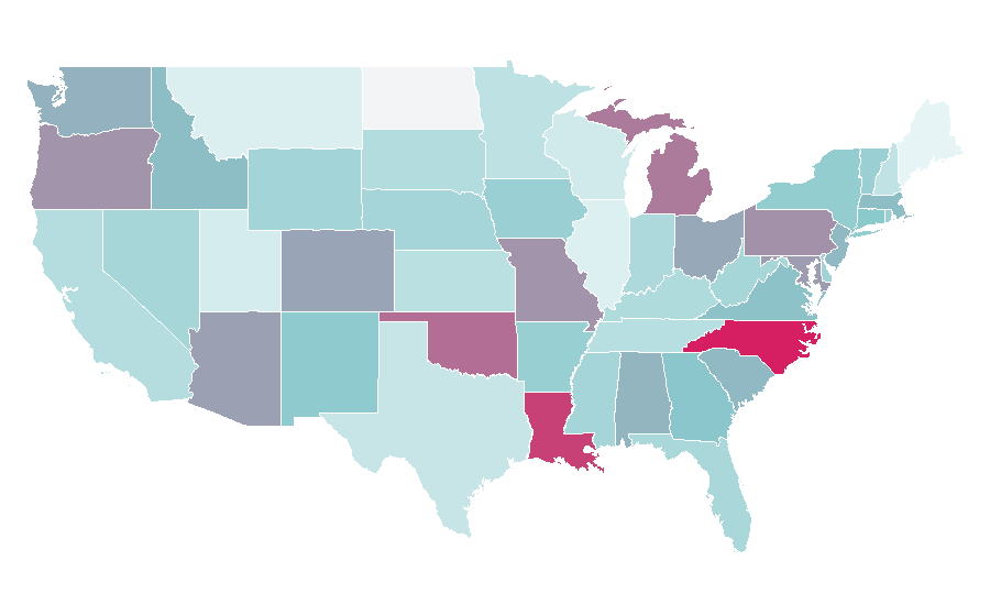 Affinity by region — Urgent care, United States