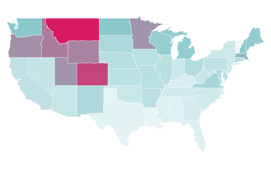 Affinity by region — U.S. Figure Skating, United States
