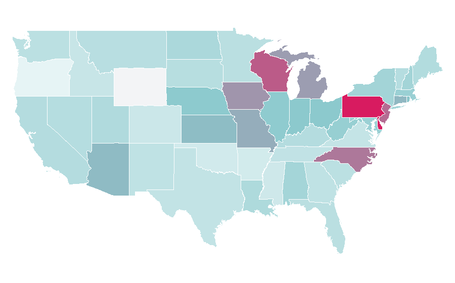 Affinity by region — USA Baseball, United States