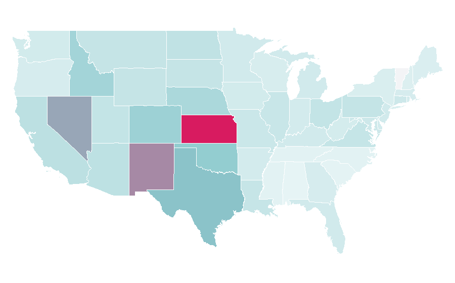 Affinité par région — USA Boxing, États-Unis