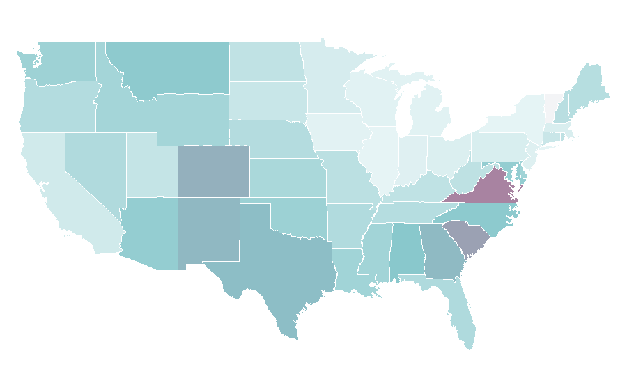 Affinity by region — USAA, United States