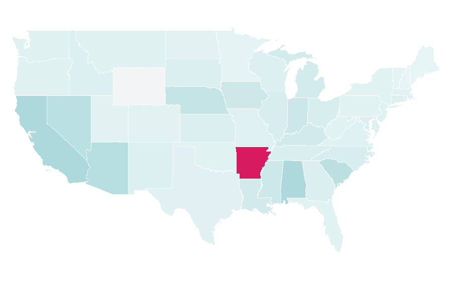 Affinity by region — USC Trojans men's basketball, United States