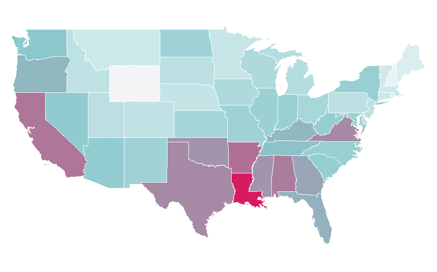 Affinity by region — User (computing), United States