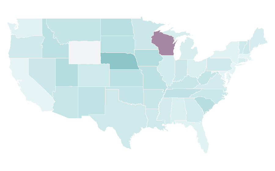 Affinity by region — UTV (TV channel), United States