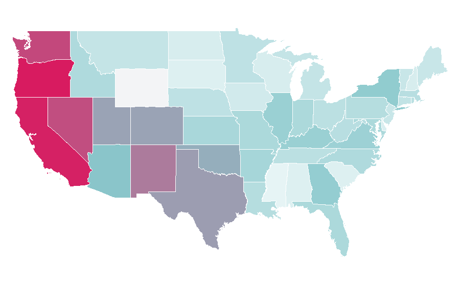 Affinity by region — Uzumaki, United States