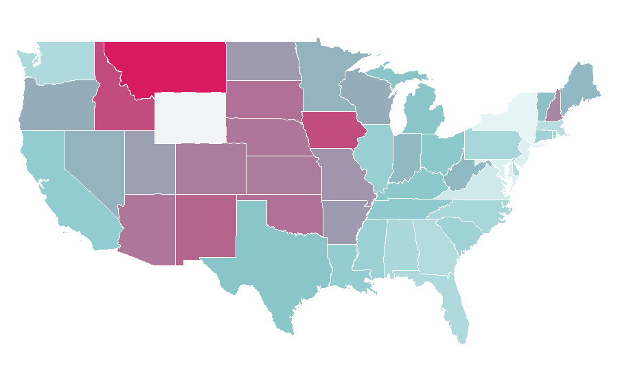 Affinity by region — Vacation Movie, United States
