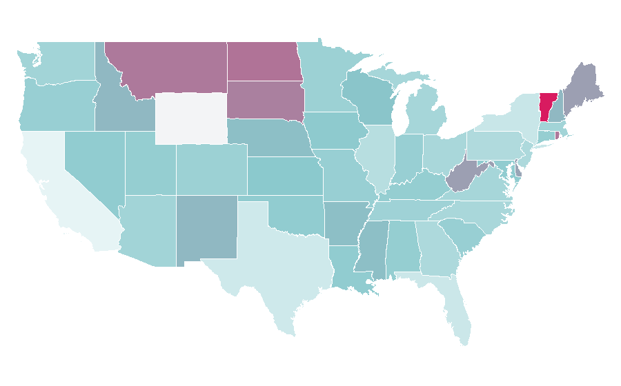 Affinity by region — Vaccine-preventable diseases, United States