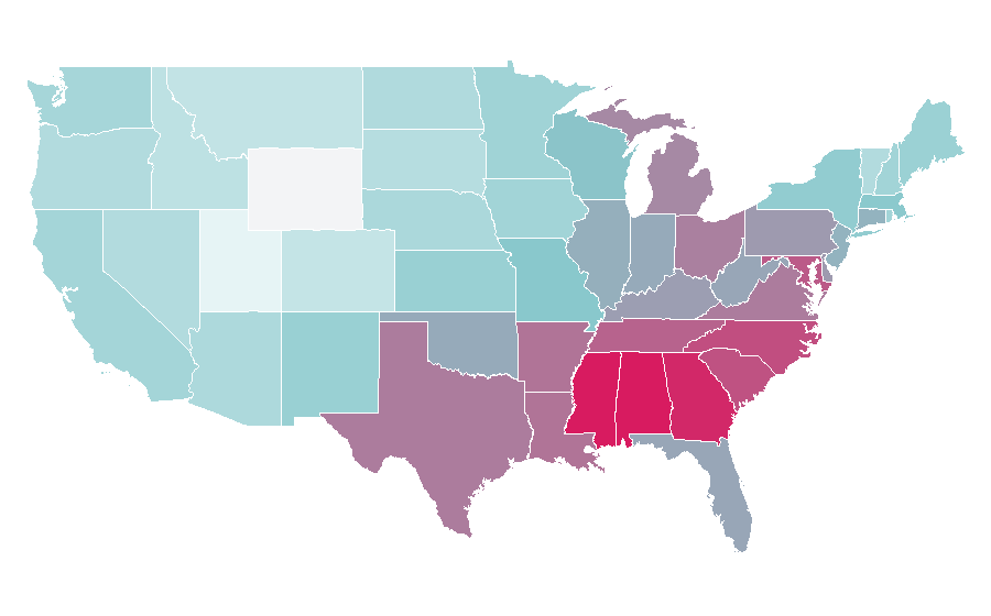 Affinität nach Region — Vacuum cleaner, USA