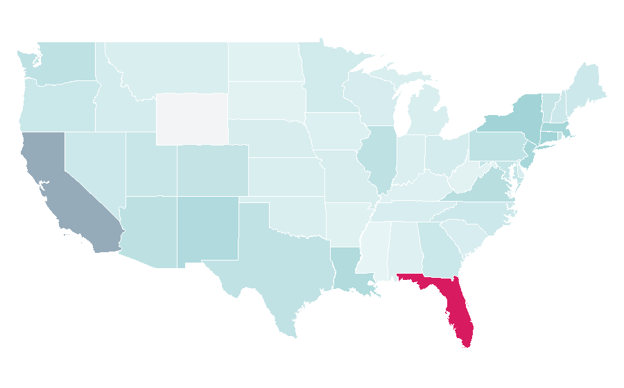 Affinity by region — Valencia, United States