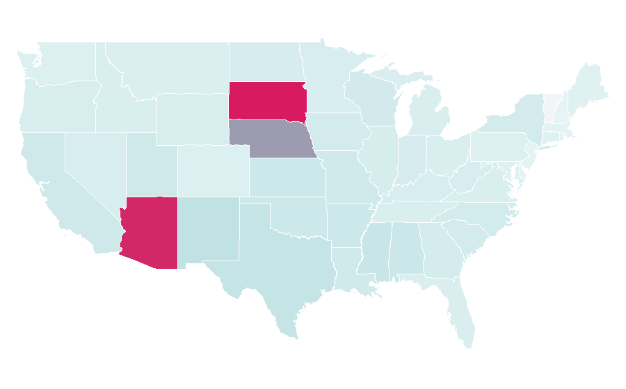 Affinity by region — Valentine (film), United States