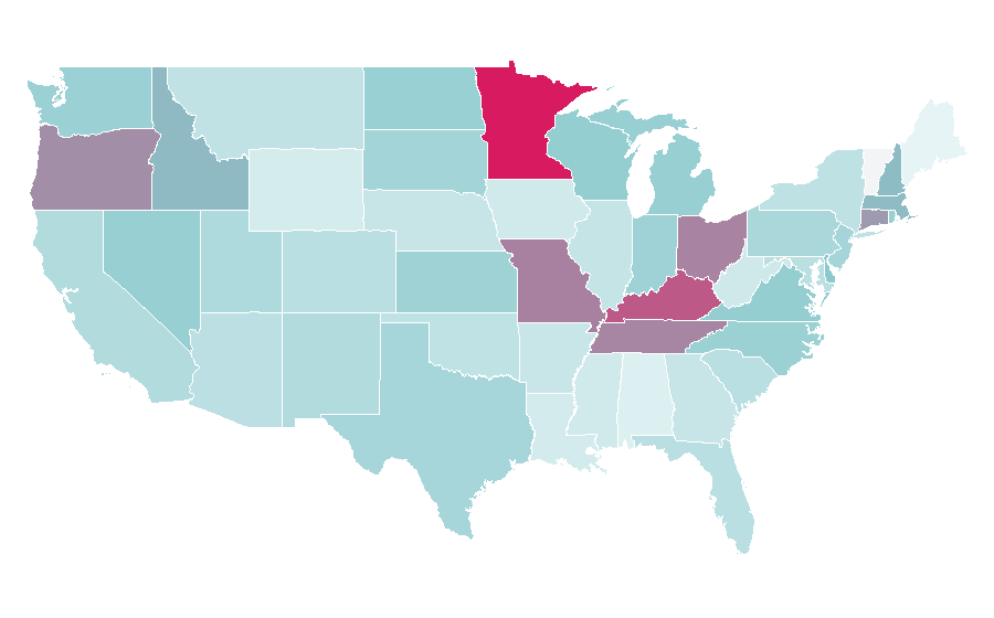 Affinity by region — Valvoline Instant Oil Change, United States