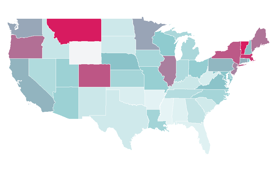 Affinity by region — Vampire Weekend, United States