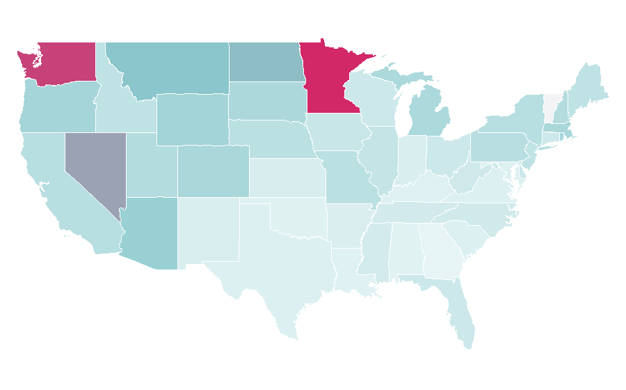 Affinity by region — Vancouver Canucks, United States