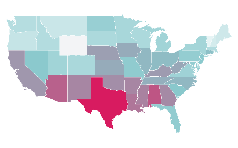 Affinity by region — Vanity, United States